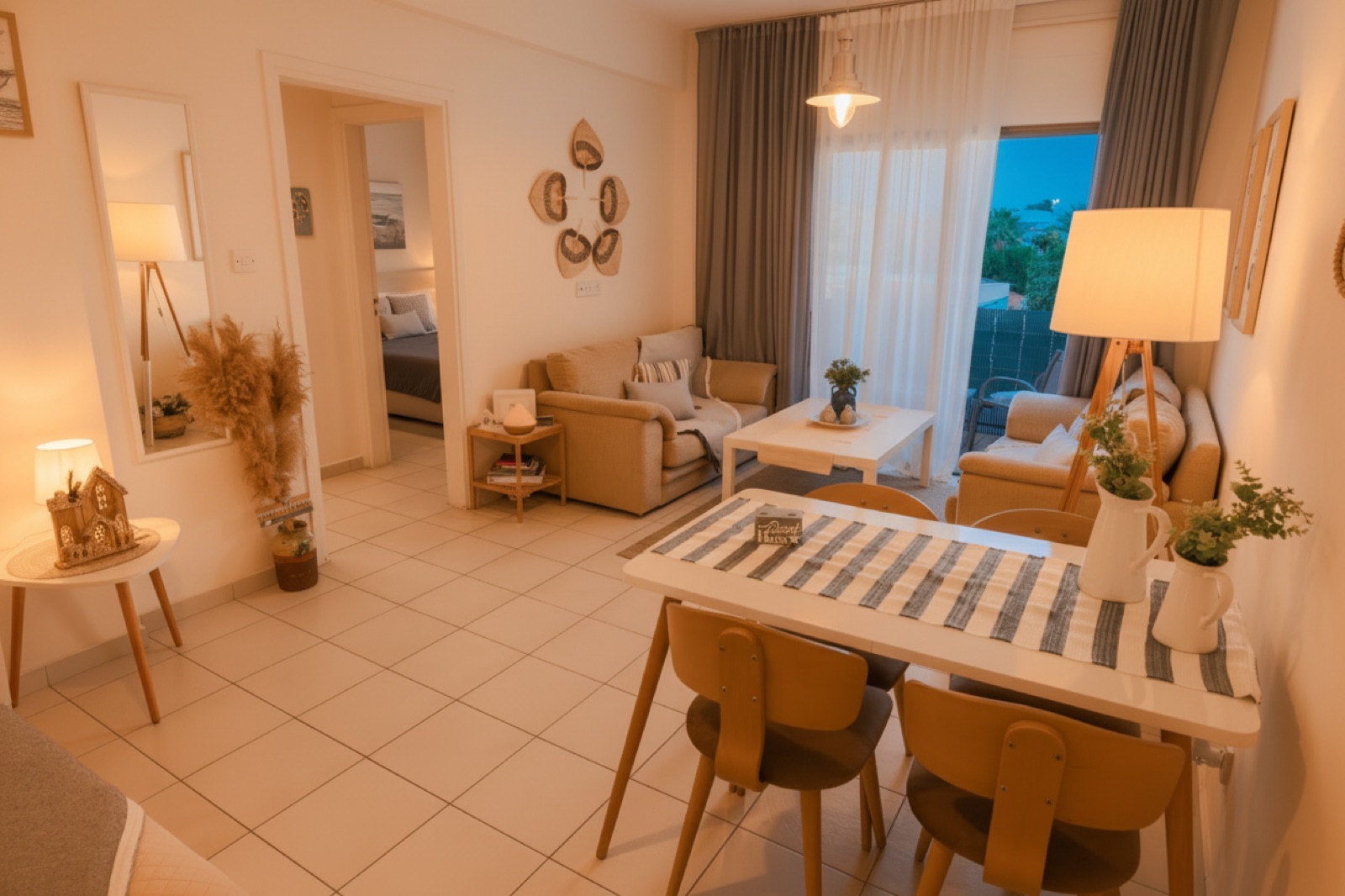 Cozy evening ambiance in your Paphos apartment